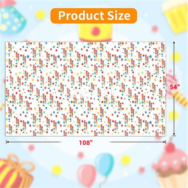 Printed Birthday Table Cloth