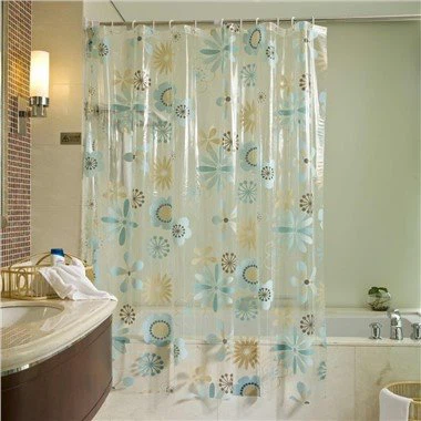 Half Transparent Bathroom Shower Curtain