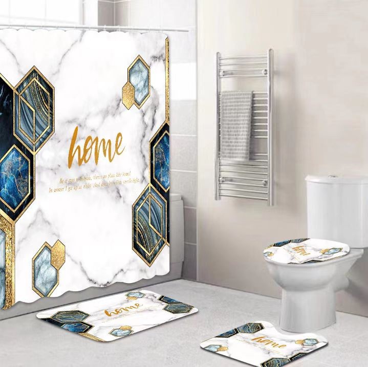Marble Polyester Shower Curtain