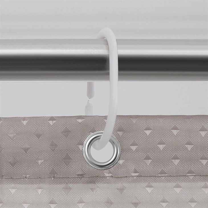 Diamond Polyester Shower Curtain - Waterproof Bath Curtain With 12 Hooks