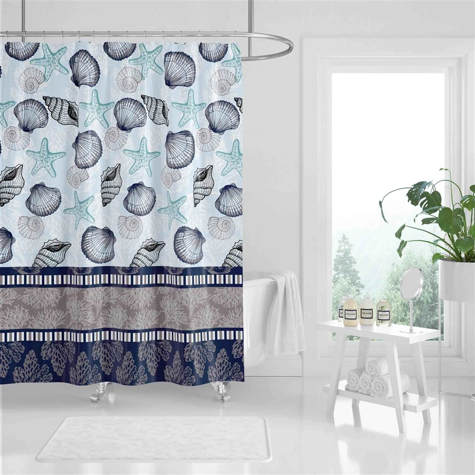 Nature Printed Shower Curtain