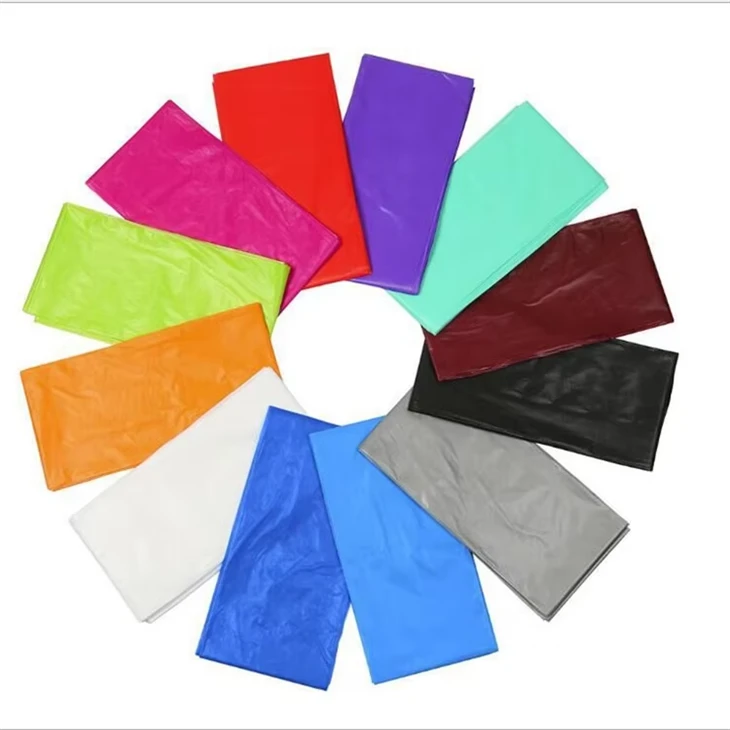 Plain Color Plastic Table Cloth Waterproof Disposable Table Cover For Kitchen Picnic
