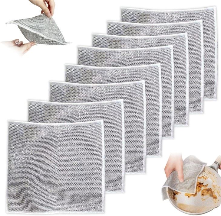 Single Layer Wire Cleaning Cloth Remove Oil Without Hurting Hands Dishcloth