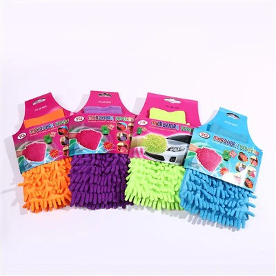 Chenille Double Sided Cleaning Gloves