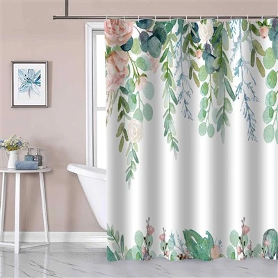 Nature Printed Polyester Shower Curtain 72X72''